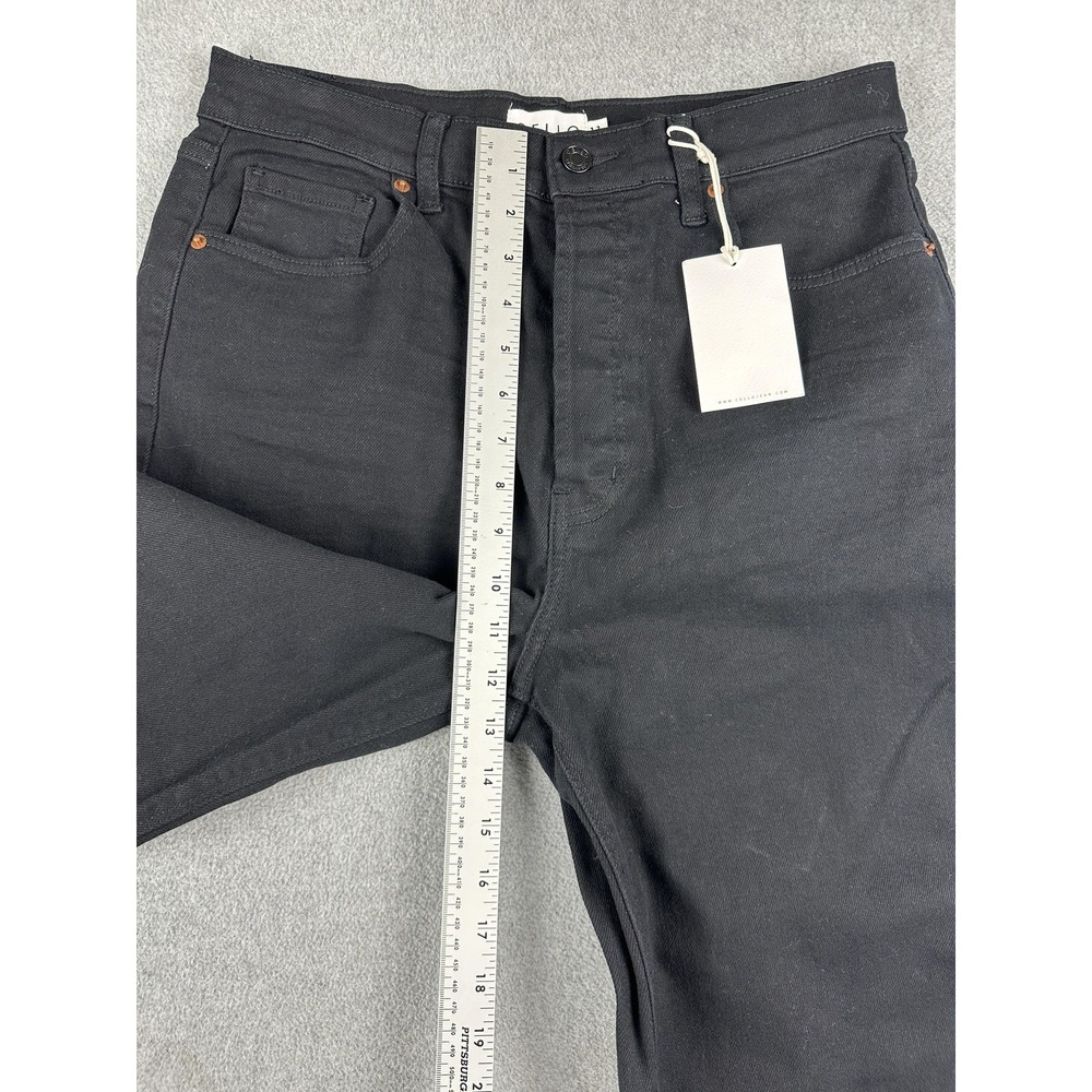 Cello Super High Rise Dad Jeans Juniors 11 Black Straight Leg Stretch Denim NWT - Picture 6 of 11